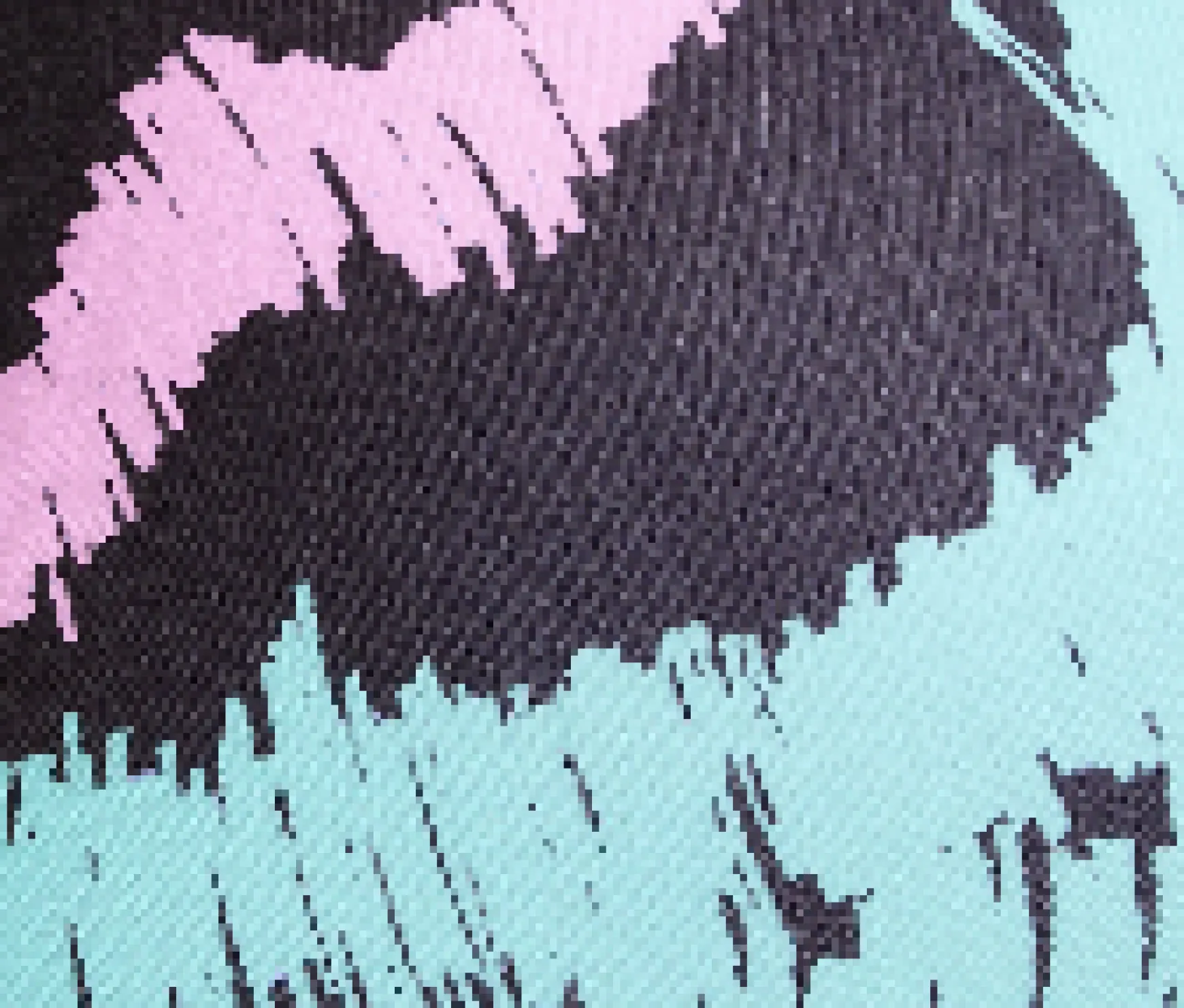 Women's Trousers in Black Abstract Print with Fleece Lining and Adjustable Stirrup Hem by Liquorish