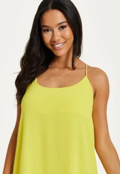 Yellow Cross-Back Maxi Dress